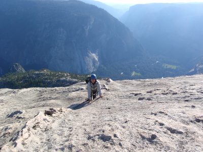 The heavily featured granite on half dome was incredibly...