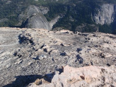 The way the granite was pitted and eroded in different...