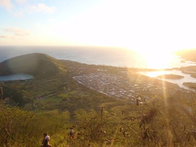 Getting near the top of the crater.