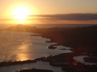 Sunset over Honolulu.  Apologies for the many pictures. ...