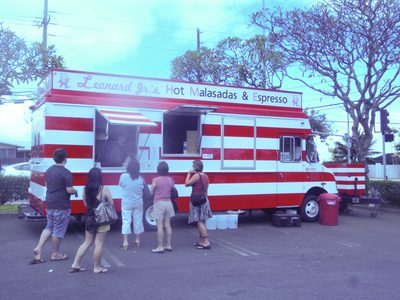 We stopped at Leonard Jr's for a malasada: a hawaiian...