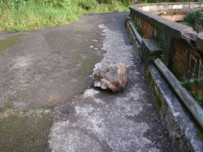 They weren't kidding.  Fallen rock was everywhere and it...