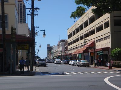 View of one of the more major roads in Chinatown.  Seems...