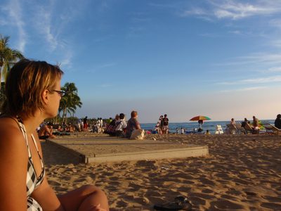 We decided to stick around and wait for the sun to set,...