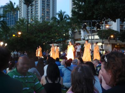 We happened upon a hula performance, and so we stayed...