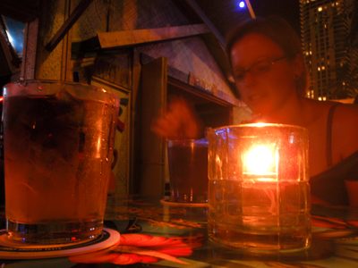 Arnold's Tiki Bar, Honolulu.  Two big screen TVs with...