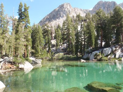 Green alpine lakes. It looked so inviting for swimming....