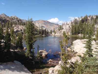 View to the northeast, after passing Crown Lakes.