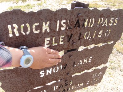 Monica demonstrates the inefficacy of her altimeter....