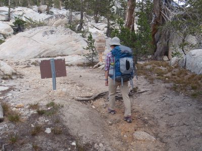 Approaching Peeler Lake around lunchtime.