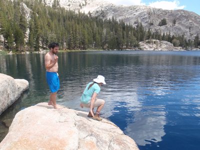 Jasper and Elaine at Peeler Lake.