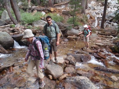 River crossing, with a tiny bit more flow than yesterday.