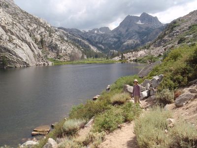 Weather starts to clear for a bit around Barney Lake.