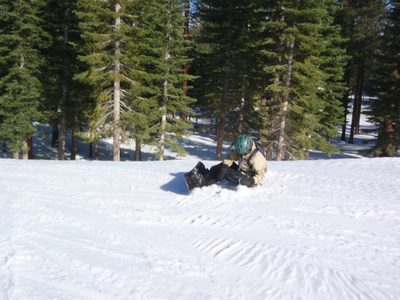 Monica, after a few hours of recovery at the summit...