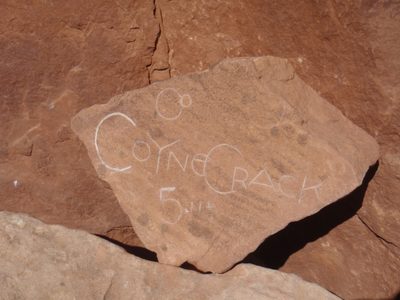 Coyne Crack, which looked like a lot of fun but we were...