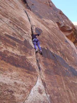 April, placing gear.