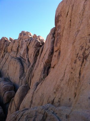 Rob seconding some chimney in lower Garden of Rocks on...