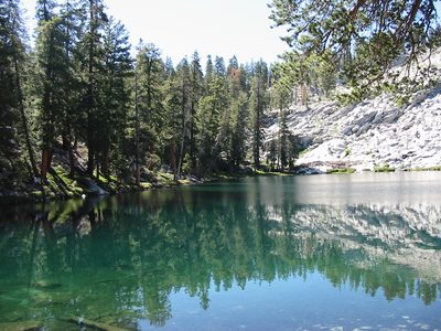 A pretty lake on the hike out.