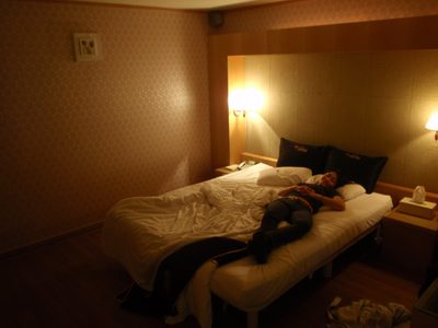 Our swank hotel room for the first night.