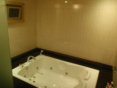 Jacuzzi bathtub with a TV!