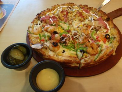 Oh, I forgot, it also came with pickles and a garlic...