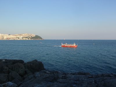 Fishing boat taking tourists out to catch the big one.