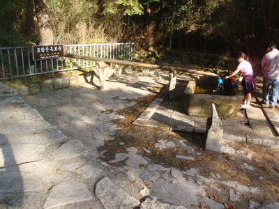 A lot of the temples we saw had natural springs where...