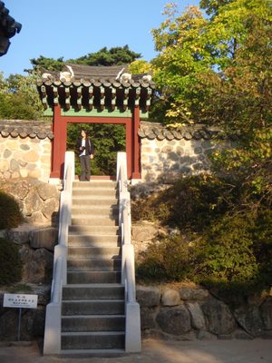 Monica, wandering the northern part of the temple...