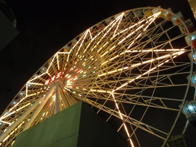 My favorite ride of the evening: the Ferris wheel that...