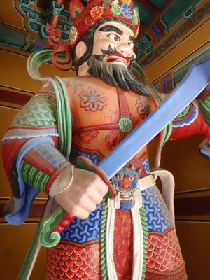 Guard to the next temple we went to see.  I forget the name.