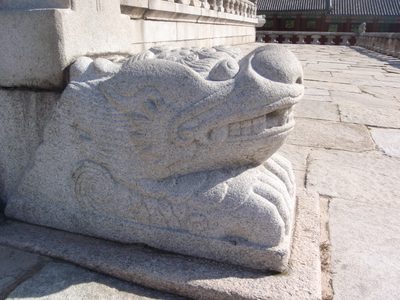 Another cool statue in the palace.  Probably a dragon of...