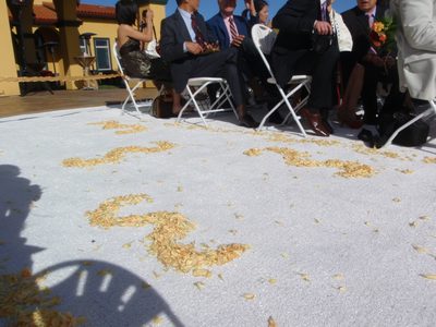 Someone had taken the time to have flower petals...