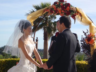 Linda and Larry. They each had written personal vows to...