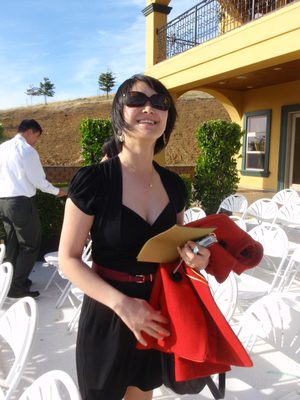 Monica after the wedding ceremony.