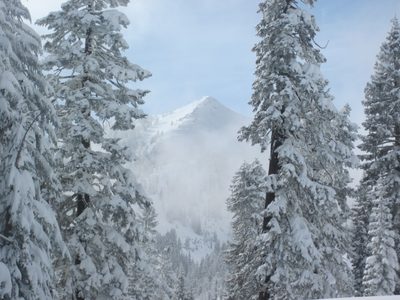 Cresting the north ridge of Diamond Peak we are offered...