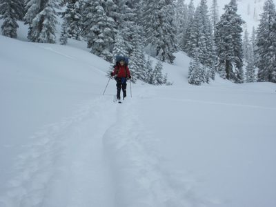 John, on the ski / hike back to the car on our third day.