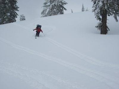 Making some turns on the way out.