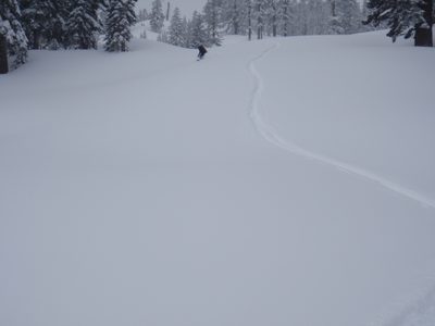 Yang snowboarding.