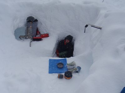 A picture of Vinnie emerging from the entrance to our...