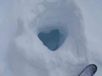 View down our chimney.
