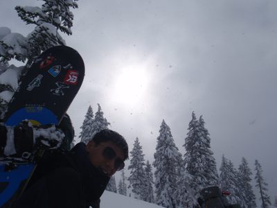 Yang, with snowflakes and sun.