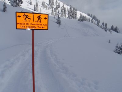 ... including separate tracks for skiers and snowshoers.