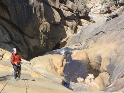 Joel, on the second rappel