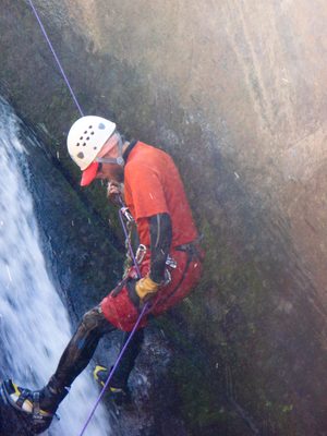 John on rappel.