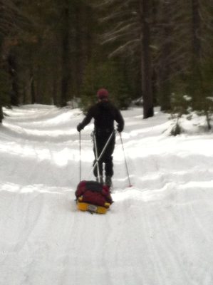Sled probably weighed 70 lbs. Note to self: need to put...