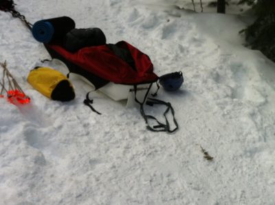 Riddell's sled: even more deluxe than mine. Having...