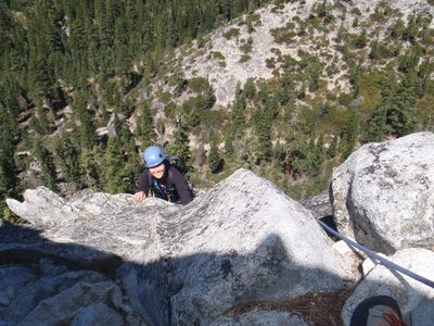 Monica at the top of the second and final pitch of The...