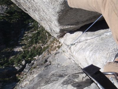 Looking down from (almost) the top of the second pitch....
