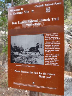 The Pony Express (from Missouri to California) went...