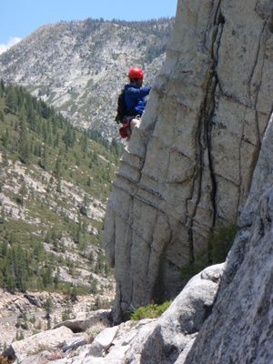 Some other guy climbing on a different route (Pop...
